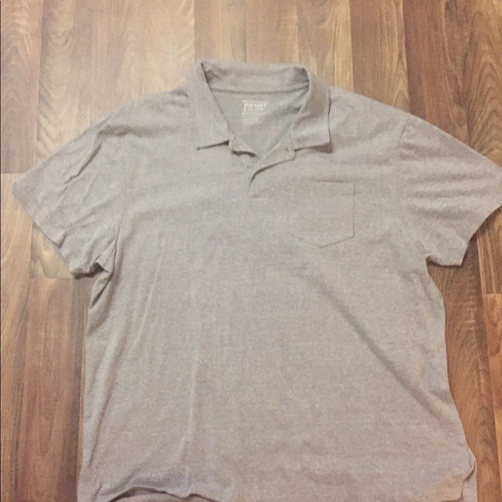 Old Navy Gray S/S Polo with Pocket